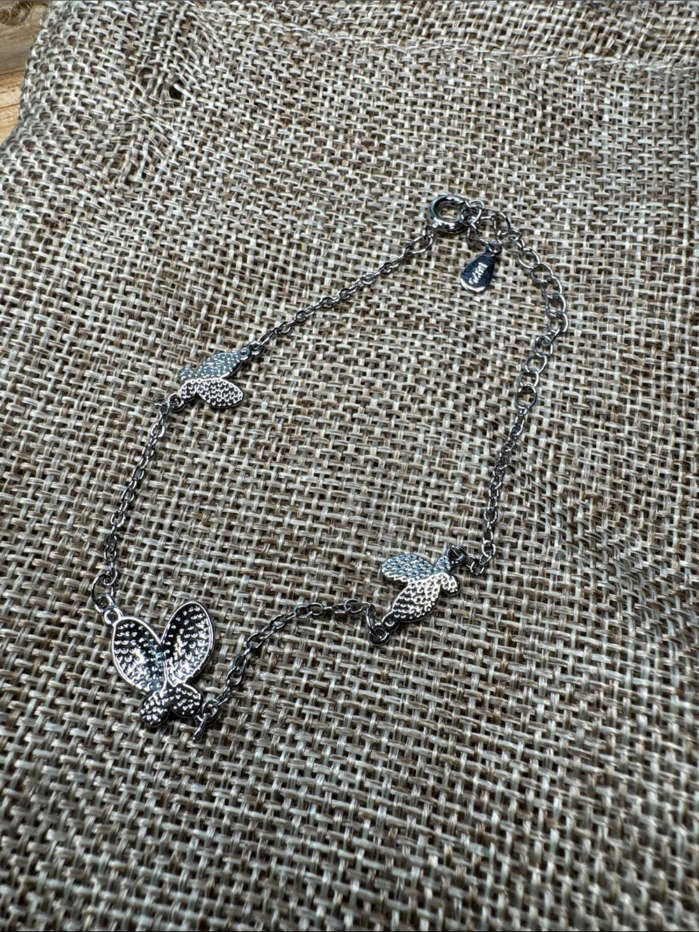 Delicate Silver .925 Butterfly Chain Bracelet for Women